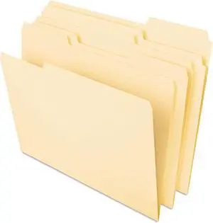 Heavyweight File Folders, 1/3 Cut One-Ply Top Tab, Legal, Manila, 50/pack