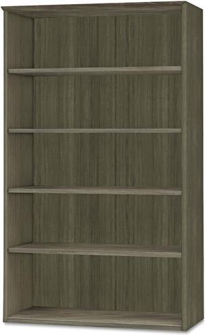 Mayline - MVB5LGS - Medina Series Laminate Five-Shelf Bookcase, 36w x 13d x 68h, Gray Steel