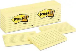 Original Pads In Canary Yellow, 3 X 5, Lined, 100-Sheet, 12/pack