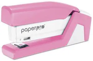 PaperPro 1588 Pink Ribbon Compact Stapler, 15-Sheet Capacity, Pink/White