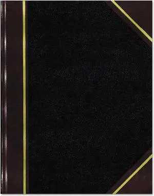 Texthide Record Book, Black/burgundy, 300 Green Pages, 10 3/8 X 8 3/8