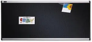 Quartet Embossed Bulletin Board Hi-Density Foam 48 x 36 Black Aluminum Frame