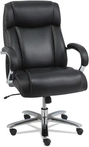 Alera Maxxis Series Big and Tall Leather Chair Black/Chrome MS4419