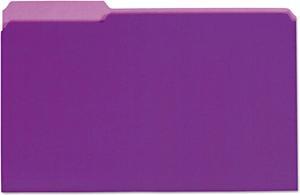 Recycled Interior File Folders, 1/3 Cut Top Tab, Legal, Violet, 100/box