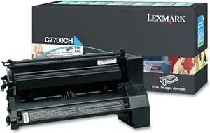 Lexmark C7700CH High-Yield Toner 10000 Page-Yield Cyan