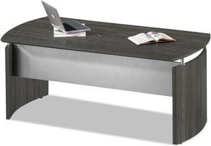 Mayline - MNDBLGS - Medina Series Laminate Curved Desk Base, 72w x 36d x 29 1/2h, Gray Steel