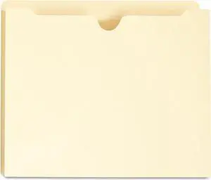 Manila File Jackets With Reinforced Tabs, One Inch Expansion, Letter, 50/box