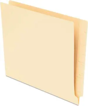End Tab File Folders, Straight Tab, Letter, Manila, 75/box