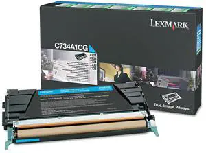 Cyan High Yield Toner Cartridge for Lexmark C748H1CG C748DE, C748DTE, C748E, Genuine Lexmark Brand