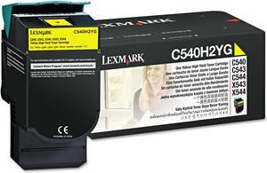 C540h2yg High-Yield Toner, 2000 Page-Yield, Yellow