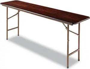 Wood Folding Table Rectangular 72wx18dx29h Mahogany