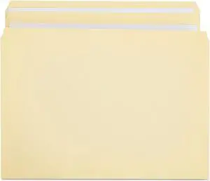 File Folders, Straight Cut, Two-Ply Top Tab, Legal, Manila, 100/box