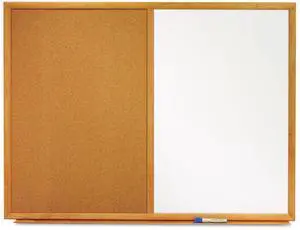 Quartet S554 4' x 3' Standard Combination Whiteboard/Cork Bulletin Board