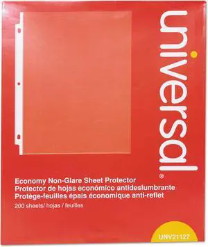 Top-Load Poly Sheet Protectors, Nonglare, Economy, Letter, 200/box