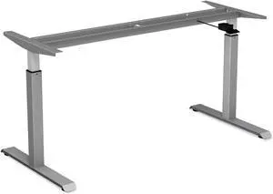 Pneumatic Height-Adjustable Table Base, 26 1/4" To 39 3/8" High, Gray