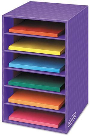 Vertical Classroom Organizer, 6 Shelves, 11 7/8 X 13 1/4 X 18, Purple