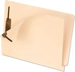 End Tab Fastener Folders, Two Fastener, Letter, Manila, 50/box