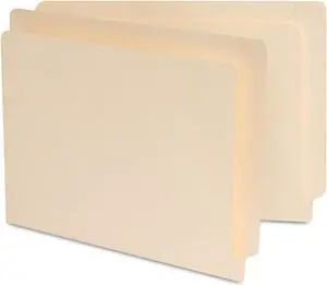Manila Reinforced Shelf Folder, Nine Inch High Front, Letter, 100/box