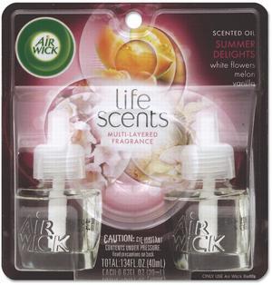 Airwick Scented Oil Warmer Refill, Summer Delights, 2 Pack Set