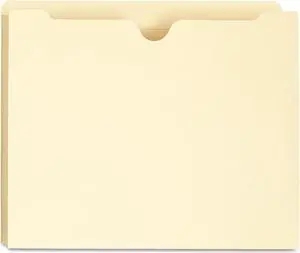 Manila File Jackets With Reinforced Tabs, Two Inch Expansion, Letter, 50/box