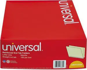 Manila Reinforced Shelf Folder, Letter, 100/box
