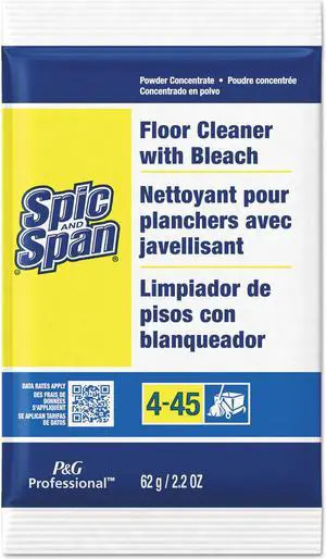 Bleach Floor Cleaner Packets, 2.2oz Packets, 45/carton