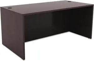 Alera Valencia Series Straight Desk Shell, 59 1/8w x 29 1/2d x 29 5/8h, Espresso