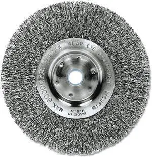 Trulock Tln-6 Narrow-Face Crimped Wire Wheel, 6" Dia, .008 Wire