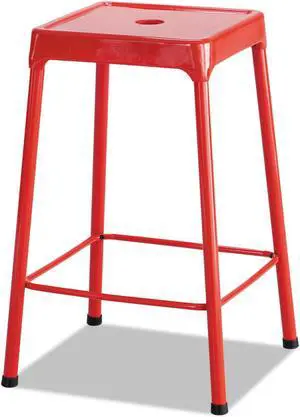 Safco - 6605RD - Counter-Height Steel Stool, Red