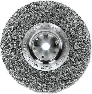 Trulock Tln-6 Narrow-Face Crimped Wire Wheel, 6" Dia, .014 Wire