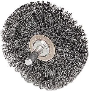 Cfx-2 Stem-Mounted Crimped Wire Wheel, 2" Dia, Stainless Steel, .0118 Wire