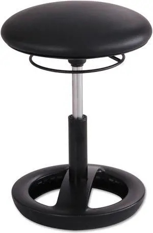 Twixt Desk Height Ergonomic Stool, 22 1/2" High, Black Vinyl