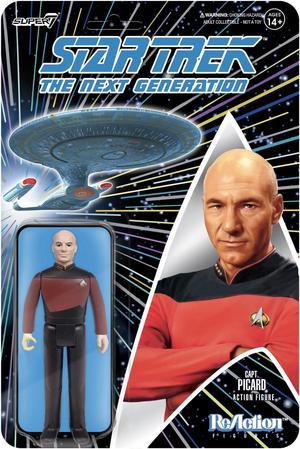 Star Trek The Next Generation Captain Picard TNG Patrick Stewart ReAction Figure Super7