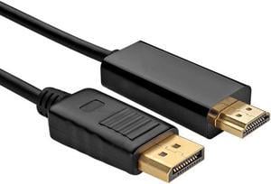 axGear DisplayPort to HDMI Cable DP to HDMI 4K Video Converter Cord 6Ft 1.8M