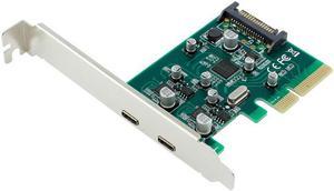 axGear USB Type C PCI-E Card 2 Port HUB USB-C PCIE Express Controller USB 3.1 Adapter