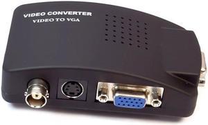 axGear BNC to VGA Converter S-Video to VGA Monitor Signal Adapter Box
