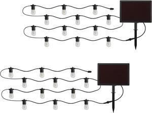30 Ft 12 Socket LED String Lights (2-Pack)