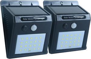 20-Light Black Motion Activated Outdoor Integrated LED Wall Pack Light (2-pack)