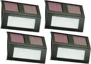 Bronze Solar-Powered  Integrated LED Step Lights (4-Pack)