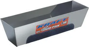 KRAFT TOOL DW722 Mud Pan, EZ-Grip, 12in., Stainless Steel