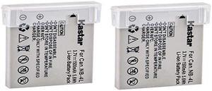 Premium NB-4L Lithium-Ion Replacement Battery (2 Packs) for Canon PowerShot SD780 IS