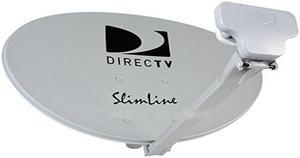 4 KIT SWM DIRECTV KA/KU HD SL3 SLIMLINE MPEG4 3 LNBF COMPLETE DISH ANTENNAS W/POWER SUPPLY 4 4WAY SPLITTERS