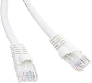 Cable Wholesale Cat6 Ethernet Patch Cable Snagless Molded Boot 10 foot - White