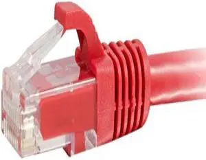 C2G 27185 25ft Cat6 Snagless Unshielded (UTP) Network Patch Cable - Red - Category 6 for Network Device - RJ-45 Male - RJ-45 Male - 25ft - Red