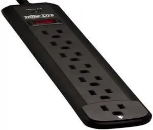 Tripp Lite 7 Outlet Surge Protector Power Strip 12ft Cord 1080 Joules LED & $25K INSURANCE (TLP712B)
