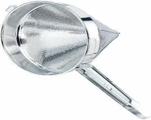 Crestware 10-Inch Fine Mesh Strainers, Stainless Steel, China Cap