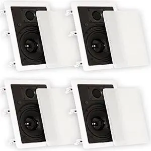 Theater Solutions TS65W In Wall 6.5" Speakers Surround Sound Home Theater 2 Pair Pack
