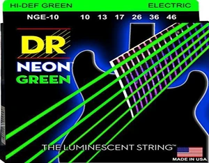 DR Neon HiDef Super Electic Guitar Strings - Green - Medium DR Neon HiDef Super Electic Guitar Strings - Green - Medium