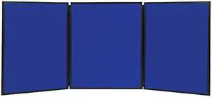 Quartet Show-It! 3-Panel Display System, 6 x 3 Feet, Double-sided, Blue/Gray (SB93513Q)