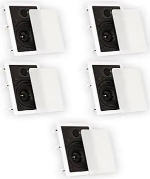 Theater Solutions TS65W In Wall 6.5" Speakers Surround Sound Home Theater 5 Speaker Set